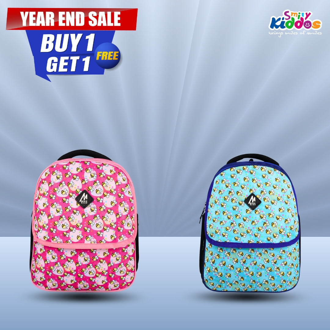 Happy Bee Backpack - Pink & Blue