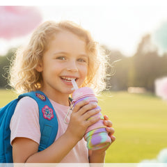 Smily Kiddos Collapsible Silicone Water Bottle – Camouflage Pink 550 mL