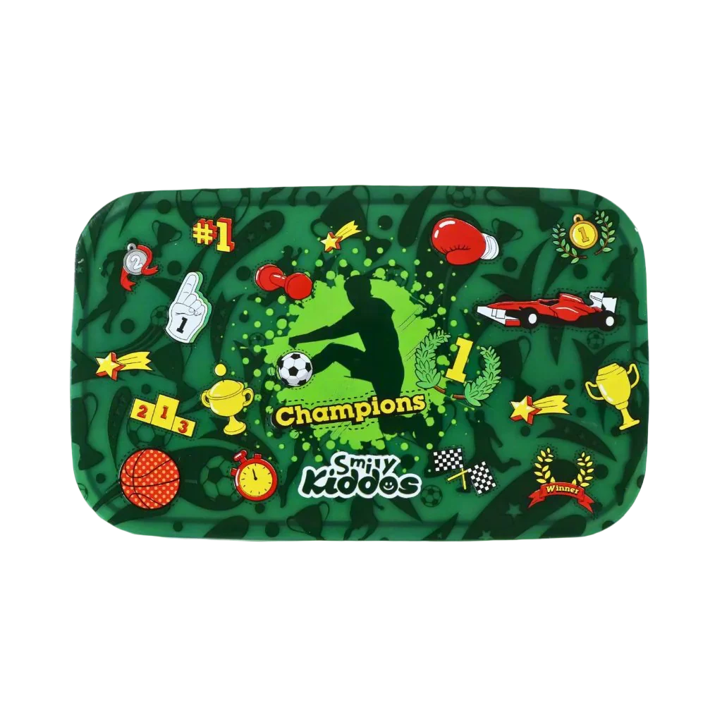 Smily Kiddos Small Brunch Stainless Steel Lunch Box - Sports Theme Green