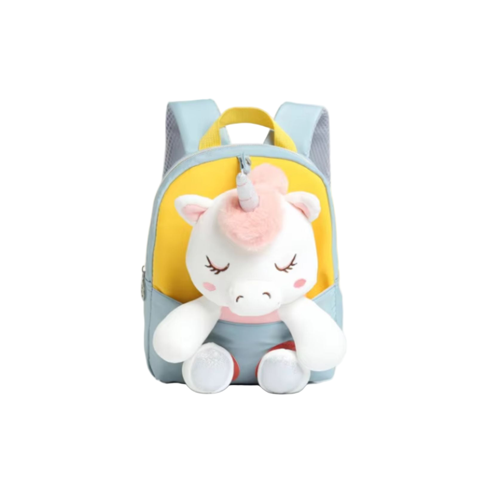 Smily Kiddos Unicorn Plush Backpack Combo – Pink & Yellow | Buy 1 Get 1