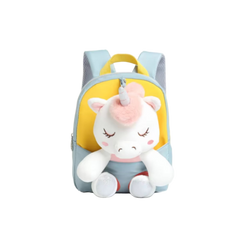 Smily Kiddos Unicorn Plush Backpack Combo – Pink & Yellow | Buy 1 Get 1