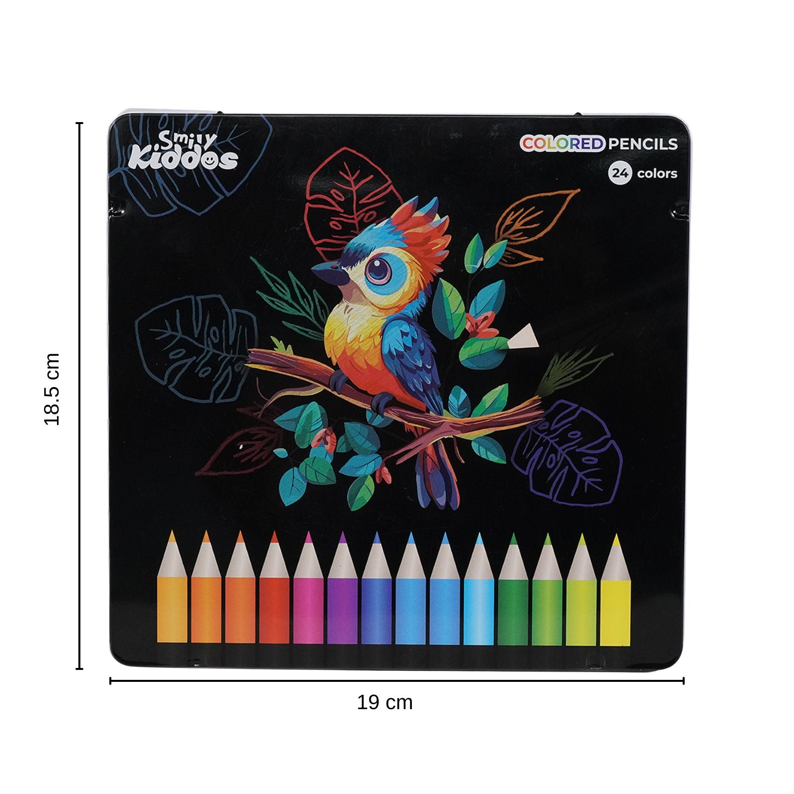 Smily Kiddos 24 Color Pencils Set in Tin Box