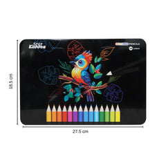 Smily Kiddos 48 Color Pencils Set in Tin Box - Premium Art Supplies for Kids