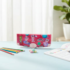 Smily Kiddos Pop-Out Pencil Box for Kids | Astronaut Theme (Red)