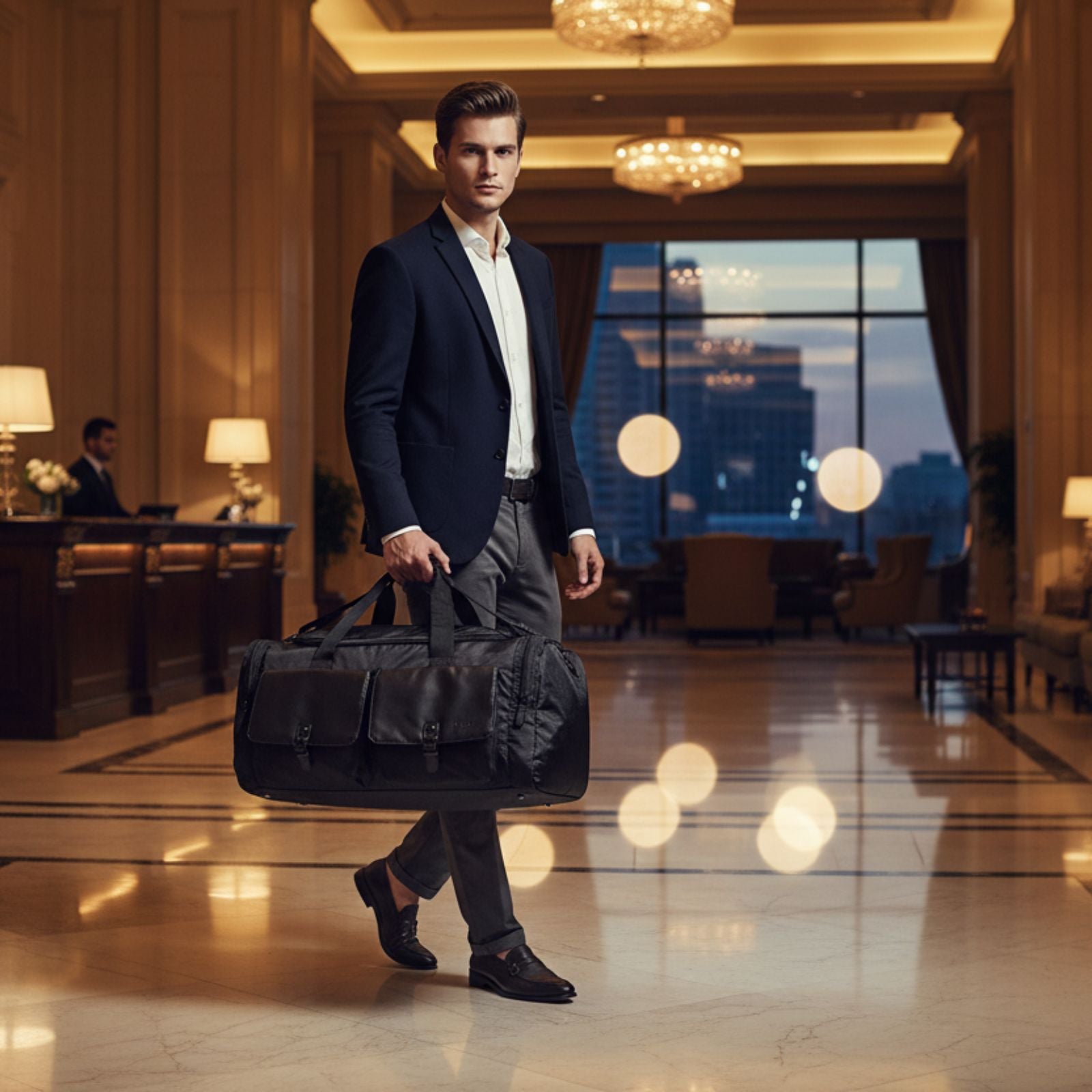 Mike Fortune Duffle Bag – Black | Large Travel & Gym Duffle
