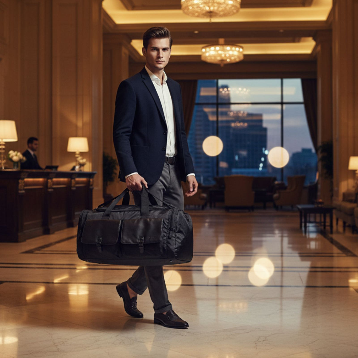 Mike Fortune Duffle Bag – Black | Large Travel & Gym Duffle