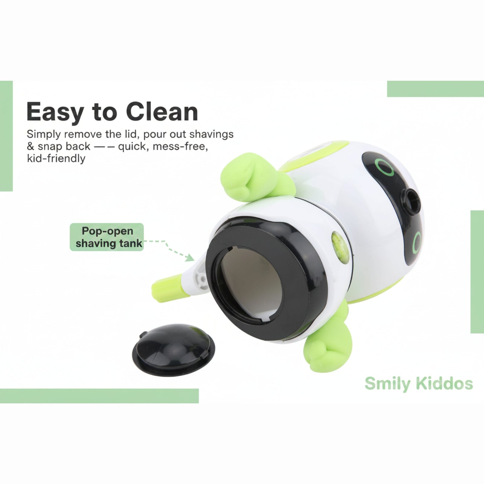 Smily Kiddos Hand Operated Robot Pencil Sharpener - Green