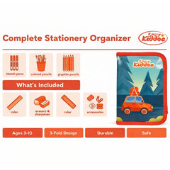 Smily Kiddos Stationery Case – Road Trip Theme (Includes Stationery)