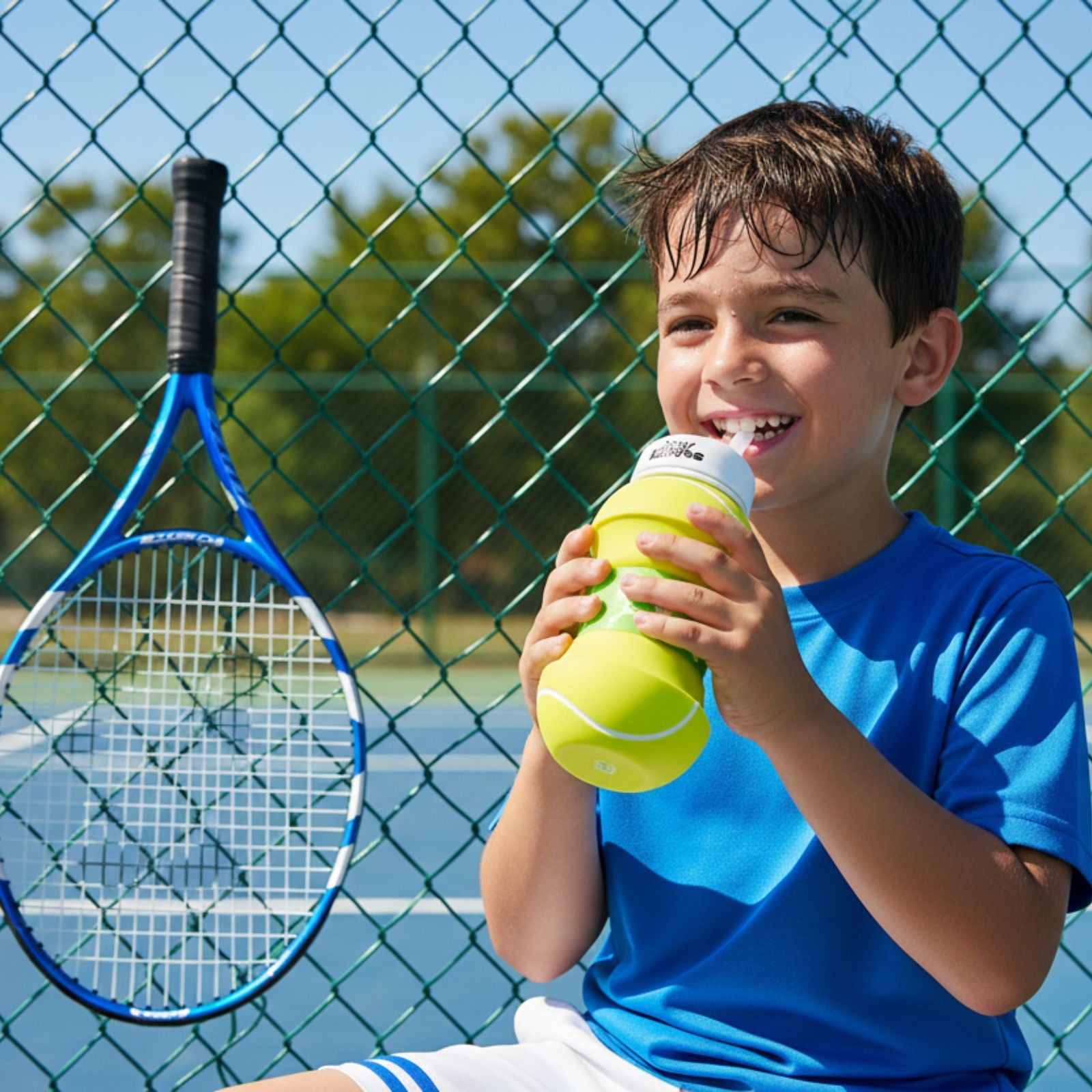 Smily Kiddos Expandable Water Bottle – Tennis Ball 550 mL