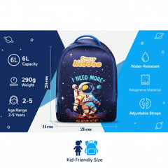Galactic Adventure Neoprene Preschool Backpack – Navy Blue