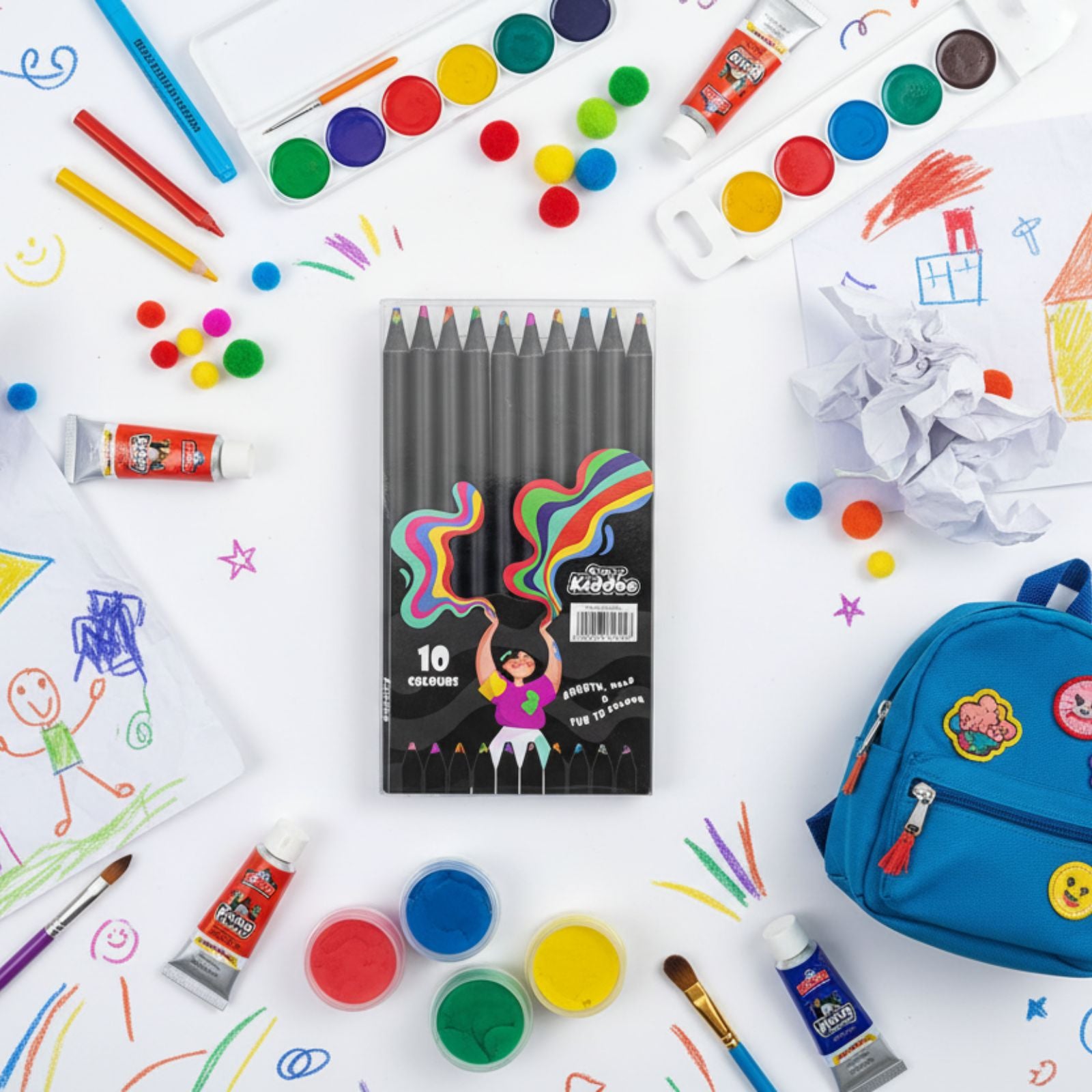 Smily Kiddos Multicolor Pencil Set - Pack of 10