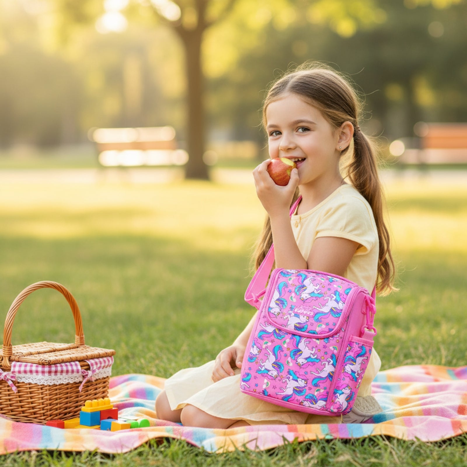 Sky Unicorn Strap Lunch Bag V3 – Pink