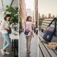 Mike Spectrum Sling Bag- Navy Blue & Grey