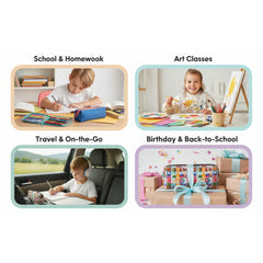 Smily Kiddos Double Layer Stationery Pencil Case Set - Space Theme