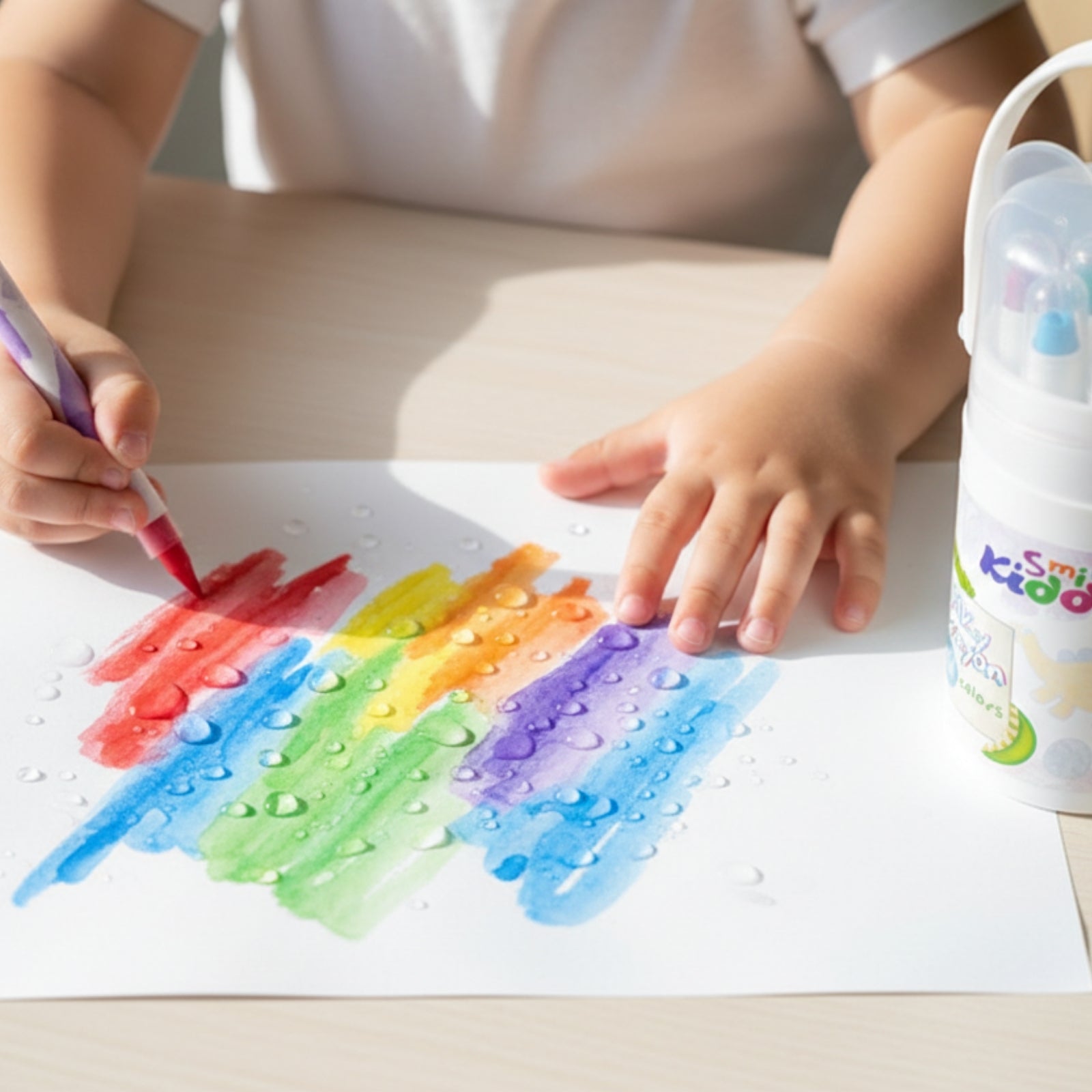 Smily Kiddos Silky Twist Crayons – 12 Smooth Colors in Cute Dino Carry Case