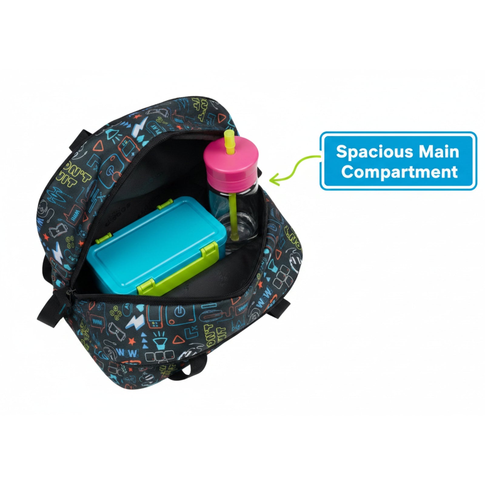 Joy Lunch Bag Senior – Arcade Fuel Theme | Grey