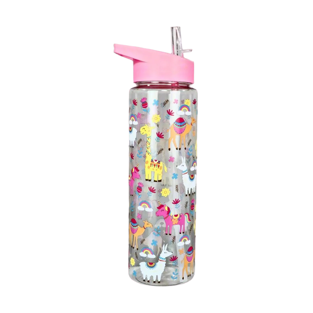 Smily kiddos Sipper Bottle 750 ml - Lama Theme | Pink