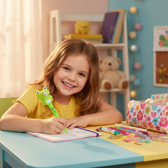 Smily Kiddos Cute Green Frog Gel Pen | 0.5mm Blue Ink