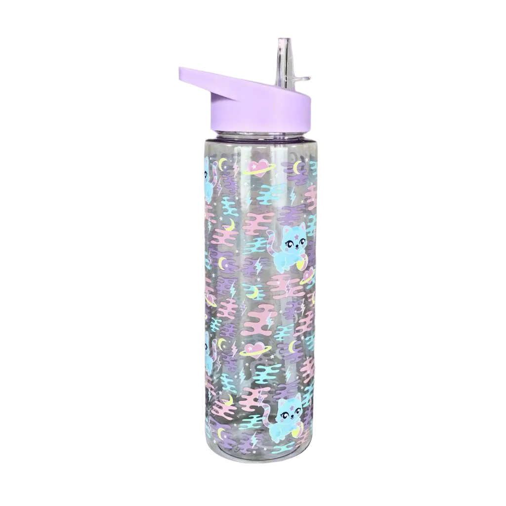 Smily kiddos Sipper Bottle 750 ml - Kitty Theme | Purple
