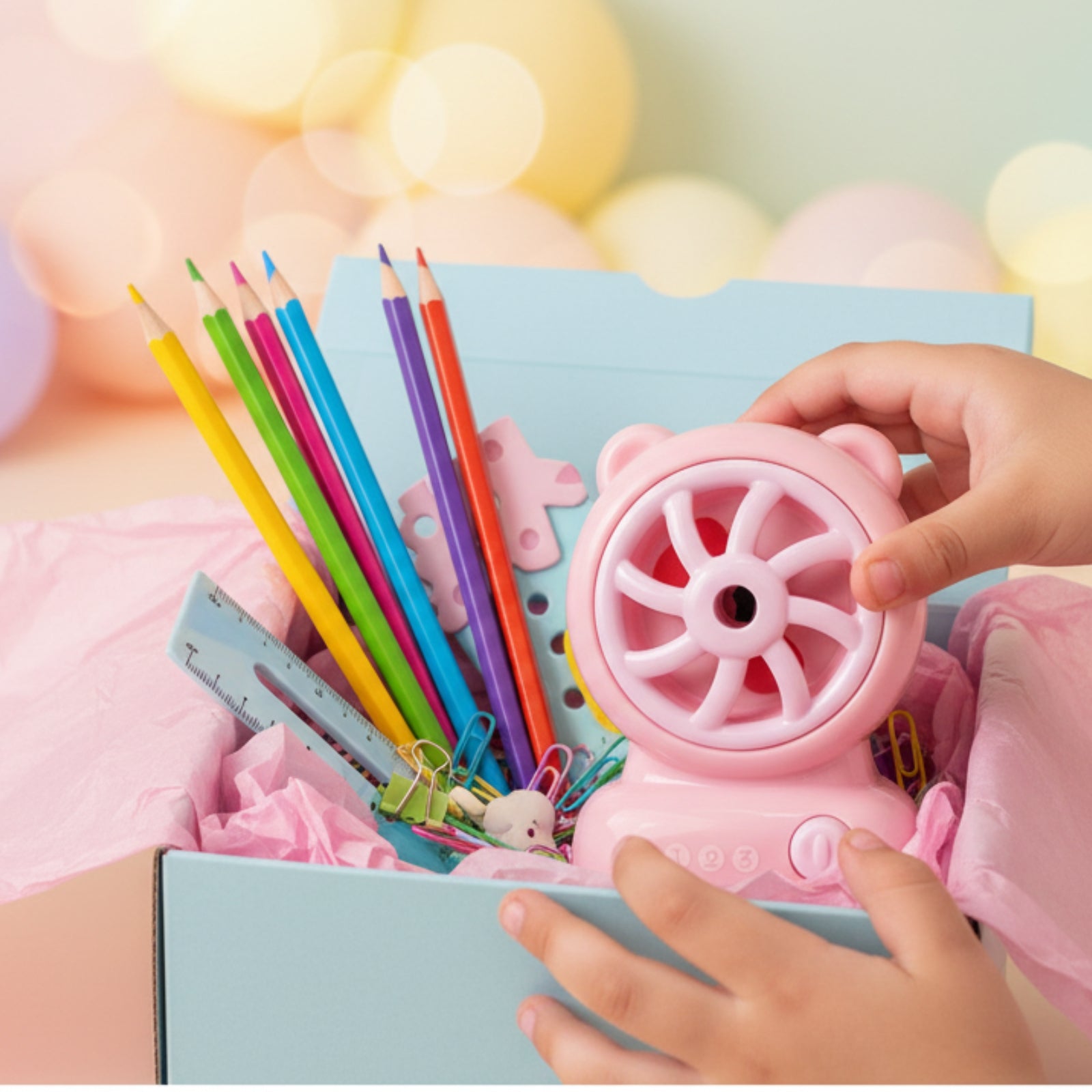 Smily Kiddos Fan Sharpener — Pink