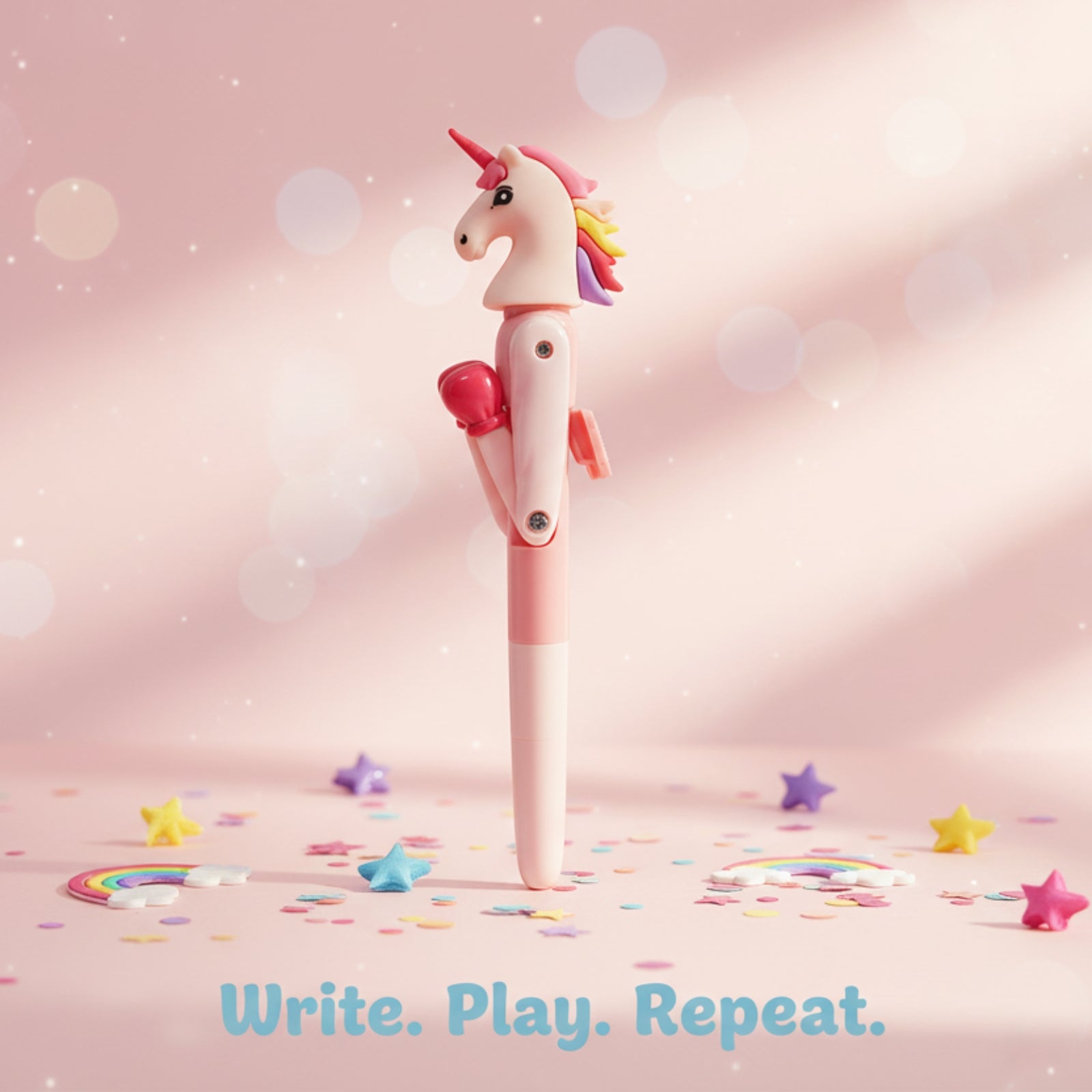 Smily Kiddos Boxing Unicorn Pen – Pink