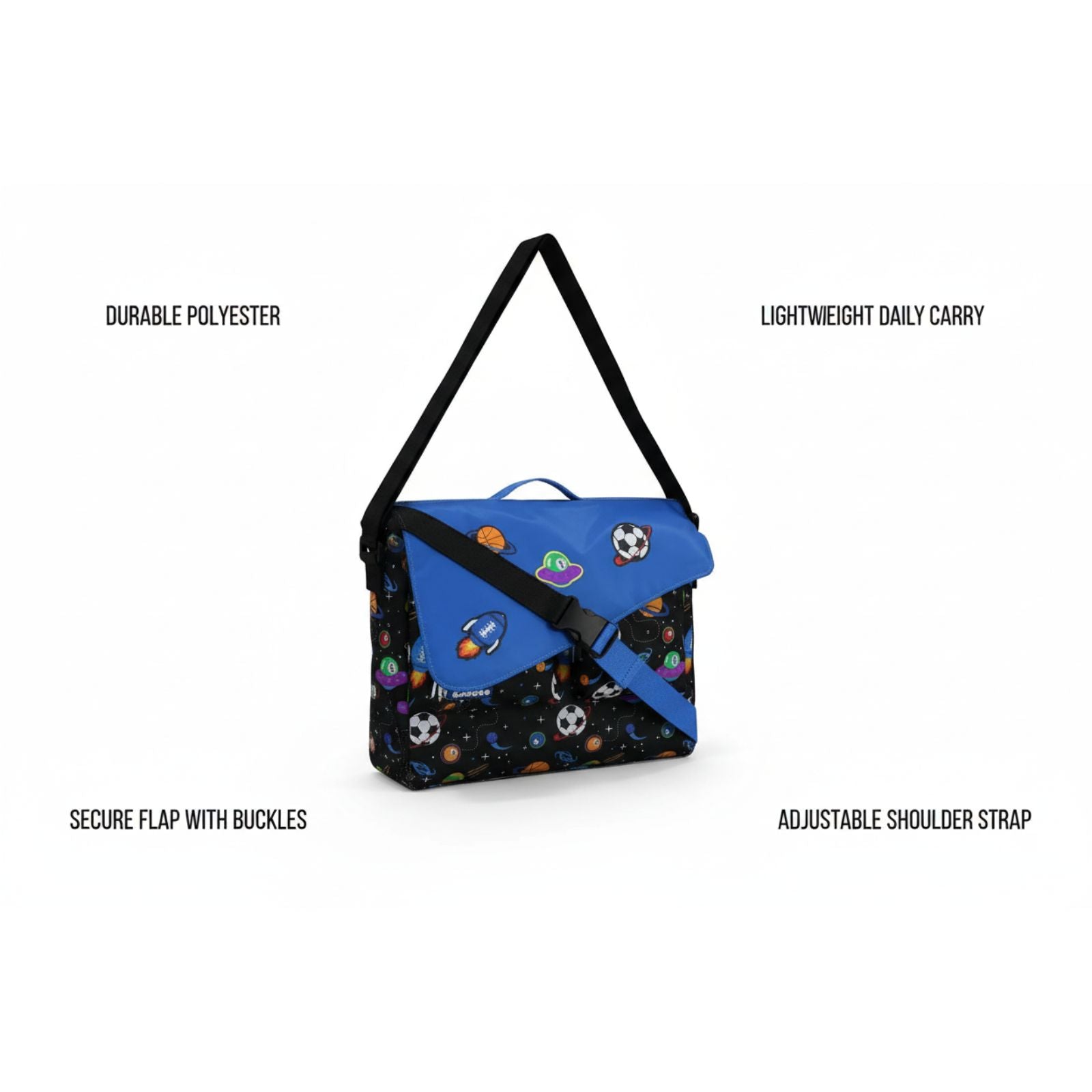 Fancy Shoulder Bag - Black & Blue