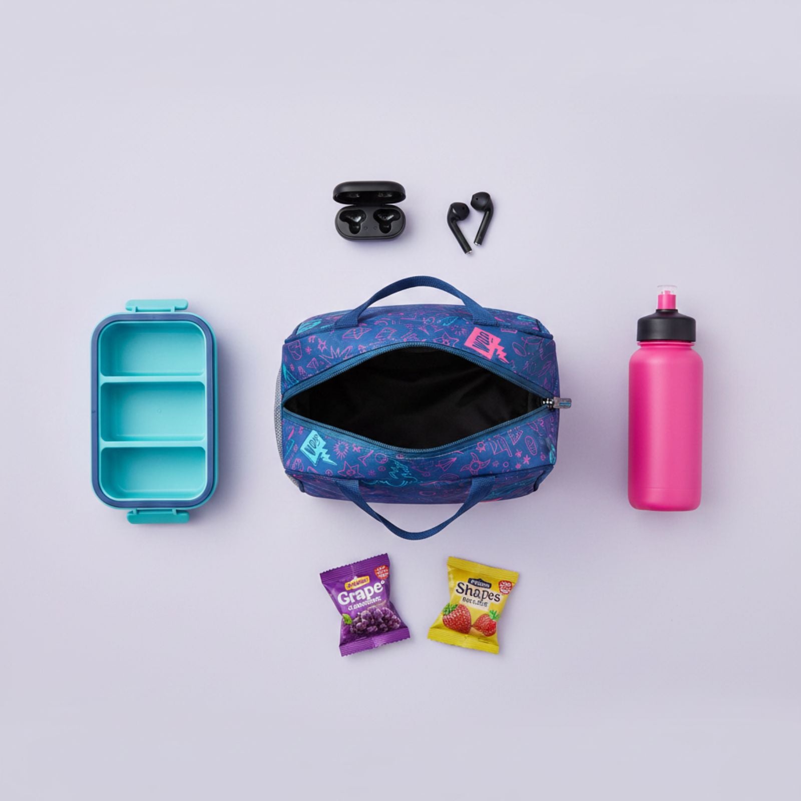 Joy Lunch Bag Senior – Arcade Fuel Theme | Blue