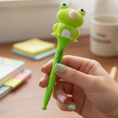 Smily Kiddos Cute Green Frog Gel Pen | 0.5mm Blue Ink