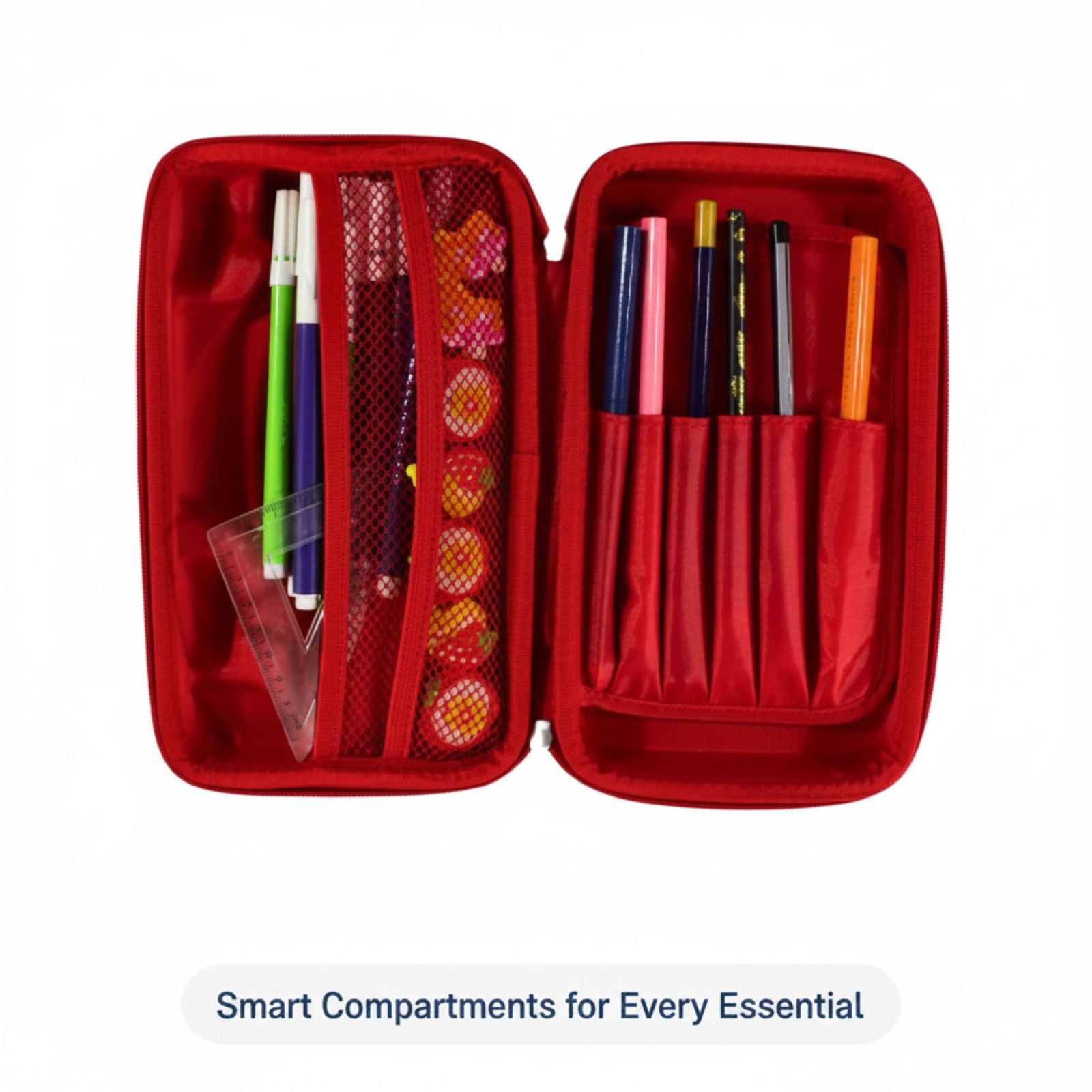 Smily Kiddos 3D Racing Car Pencil Case | Hard Shell EVA Pencil Box for Kids
