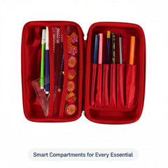 Smily Kiddos 3D Racing Car Pencil Case | Hard Shell EVA Pencil Box for Kids