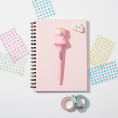 Smily Kiddos Cute Pink Piggy Gel Pen | 0.5mm Blue Ink
