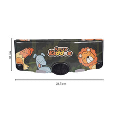 Smily Kiddos Pop-Out Pencil Box for Kids | Jungle Theme (Green)