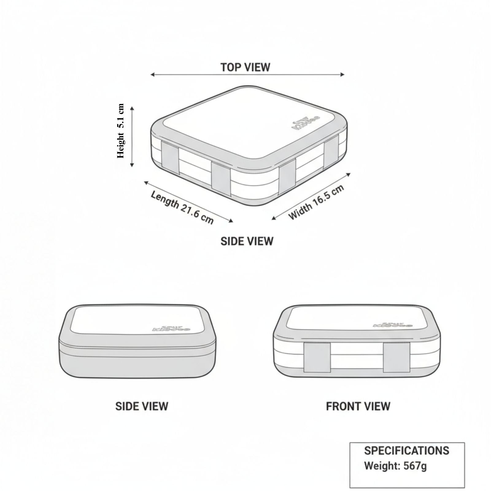 Bento Lunch box - Light Blue