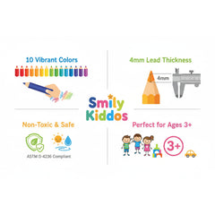 Smily Kiddos Multicolor Pencil Set - Pack of 10