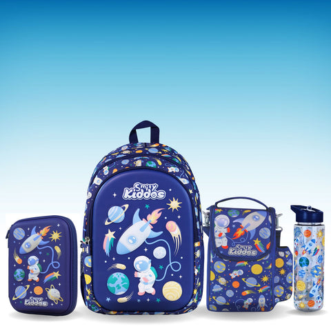Smily combo backpack (Bag,Pencil box ,Lunch bag ,Water bottle )