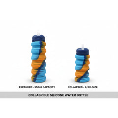 Smily Kiddos Collapsible Silicone Water Bottle – Camouflage Orange 550 mL