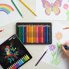 Smily Kiddos 24 Color Pencils Set in Tin Box