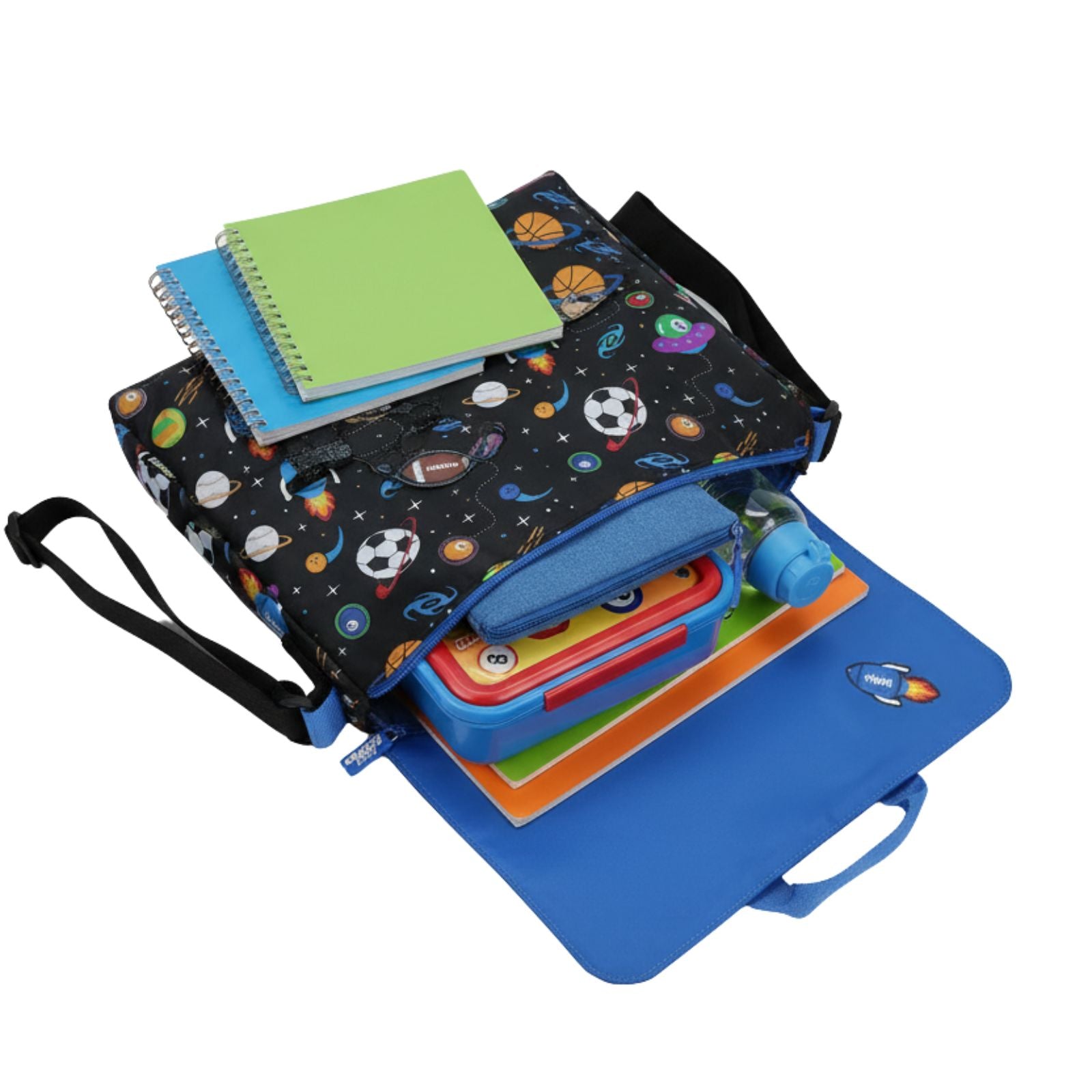 Fancy Shoulder Bag - Black & Blue
