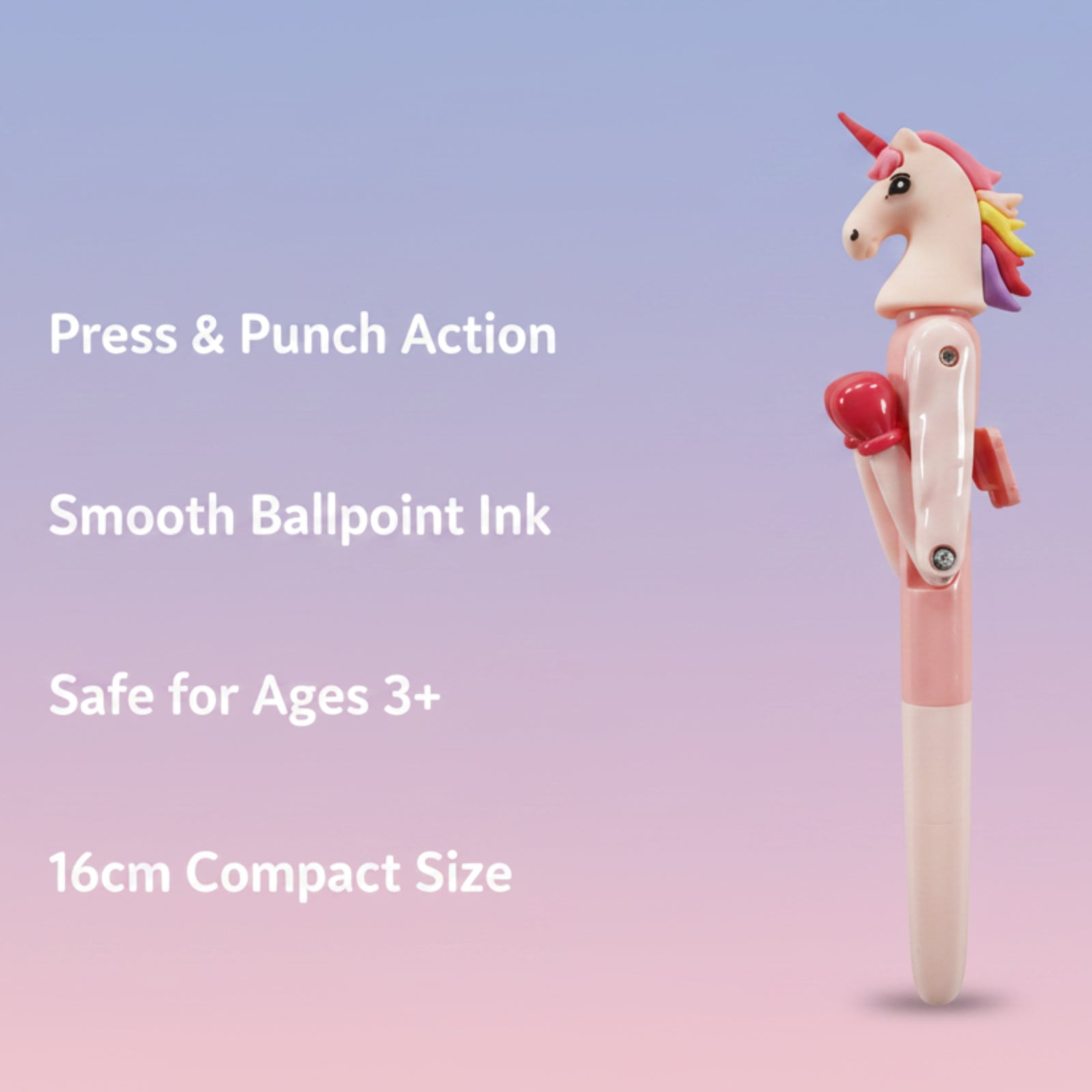 Smily Kiddos Boxing Unicorn Pen – Pink