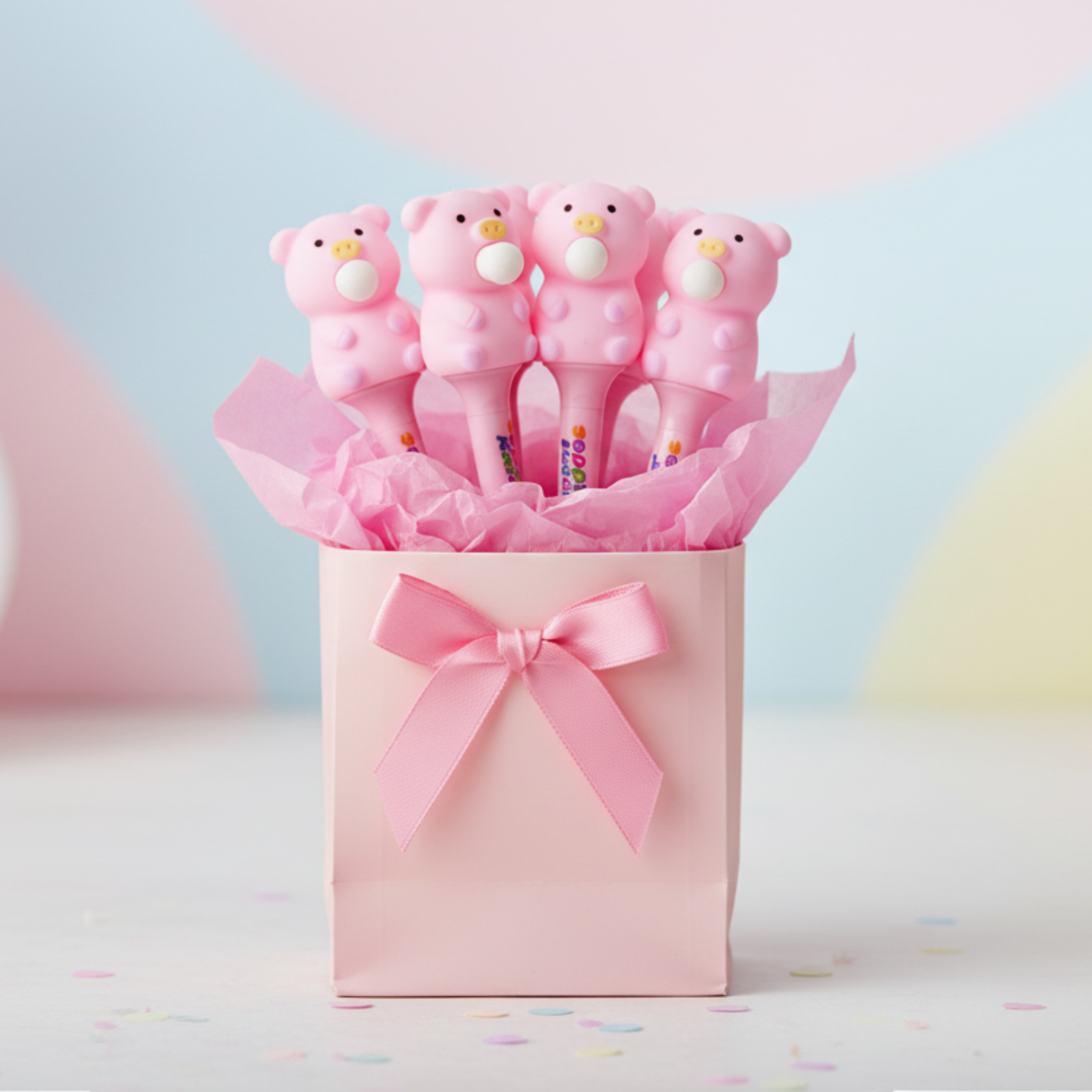 Smily Kiddos Cute Pink Piggy Gel Pen | 0.5mm Blue Ink