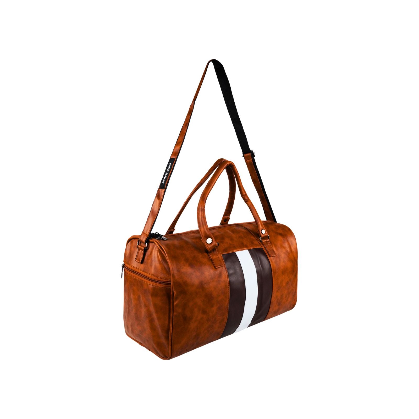 Mike Bags Duffle Bag with Shoe Compartment - Brown