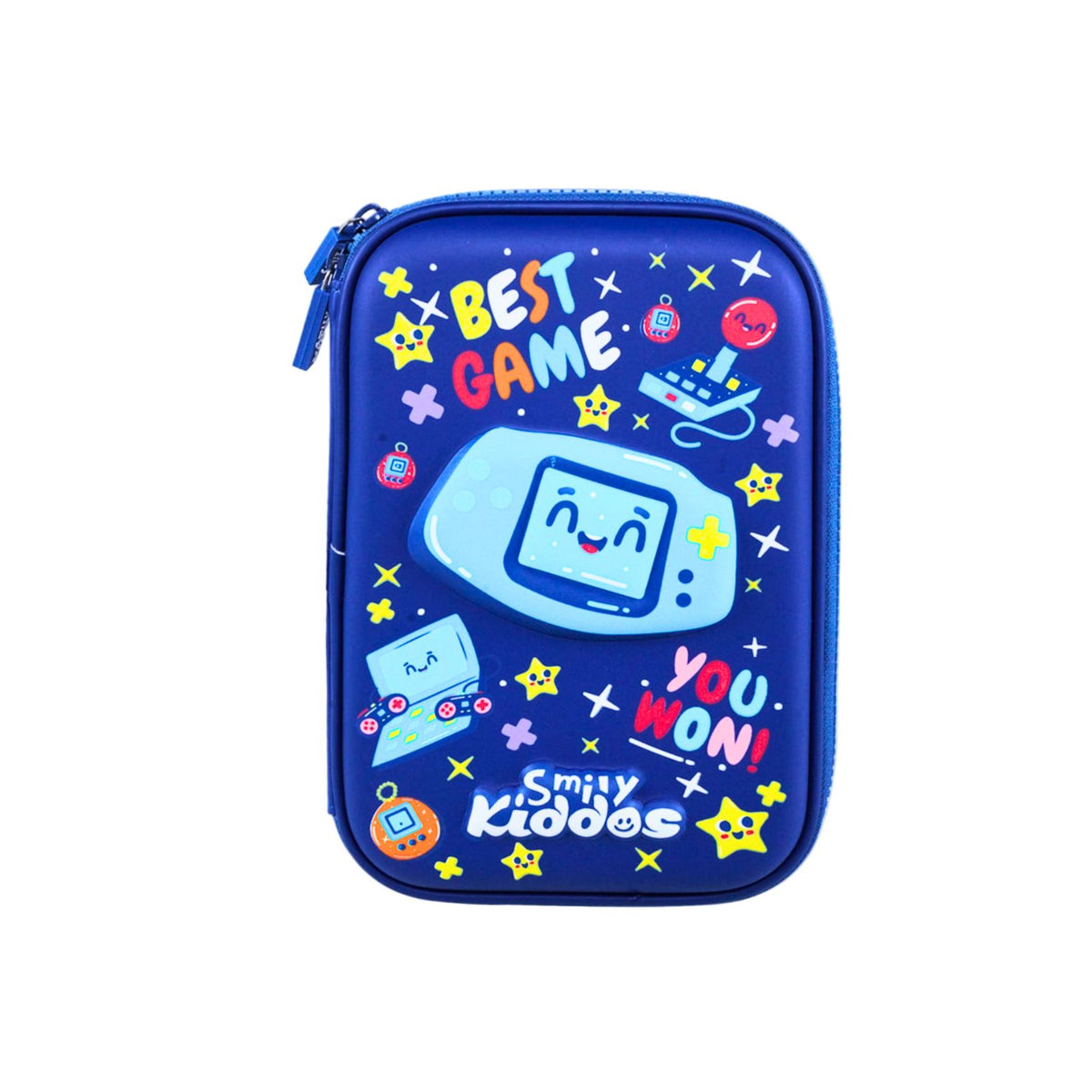 Single Compartment Pencil Case V3 | Gamer Theme | Durable & Spacious Hardtop Stationery Organizer - Blue