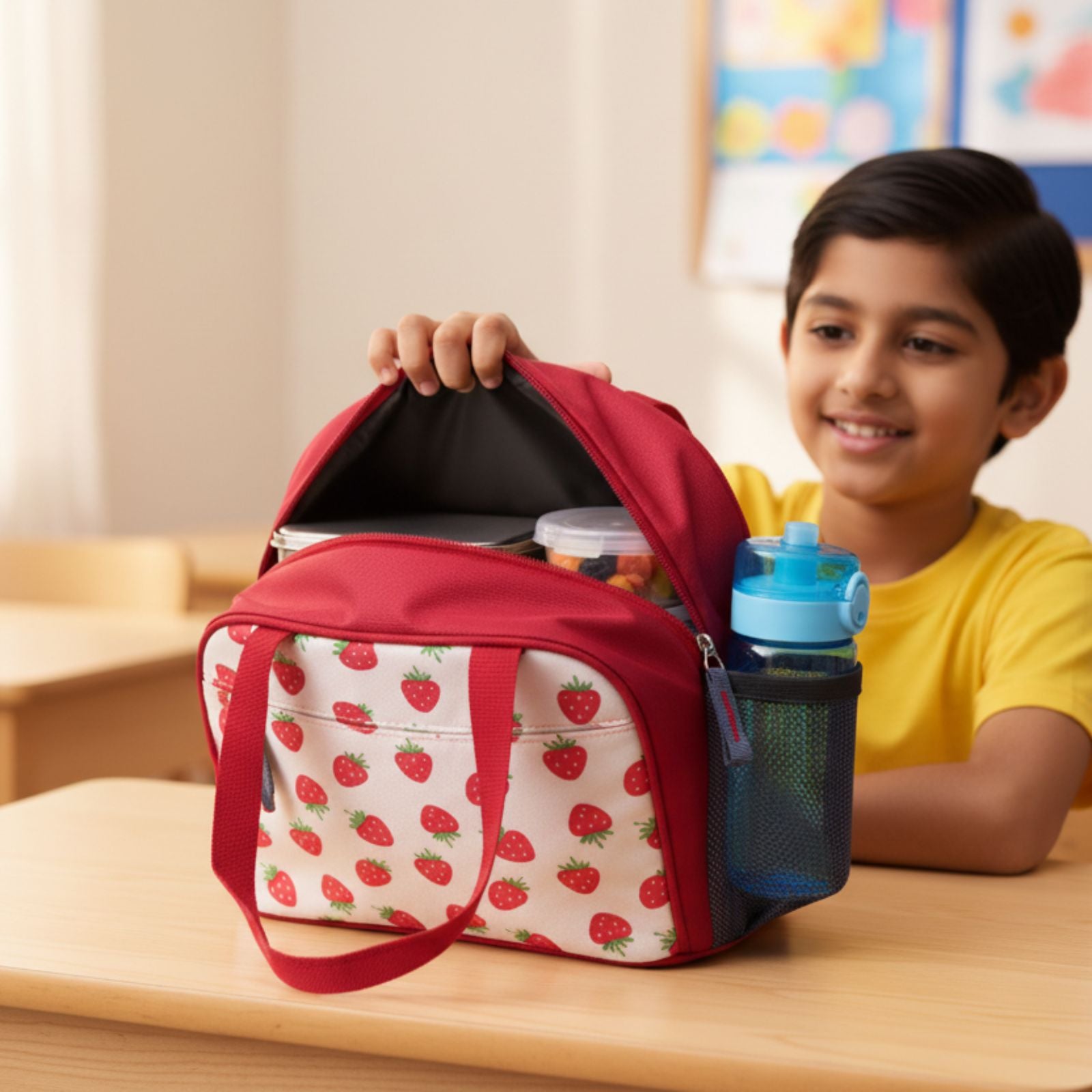 Joy Lunch Bag Berry Pop Theme - Red