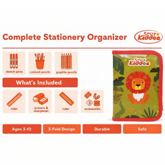 Smily Kiddos Stationery Case – Jungle Lion Theme (Includes Stationery)