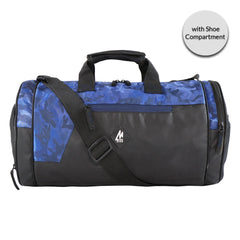 Mike Dual Tone Gym Bag With Shoe Compartment -Camo Blue
