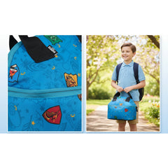 Smily Kiddos Double Decker Lunch Bag Wizard Theme - Blue