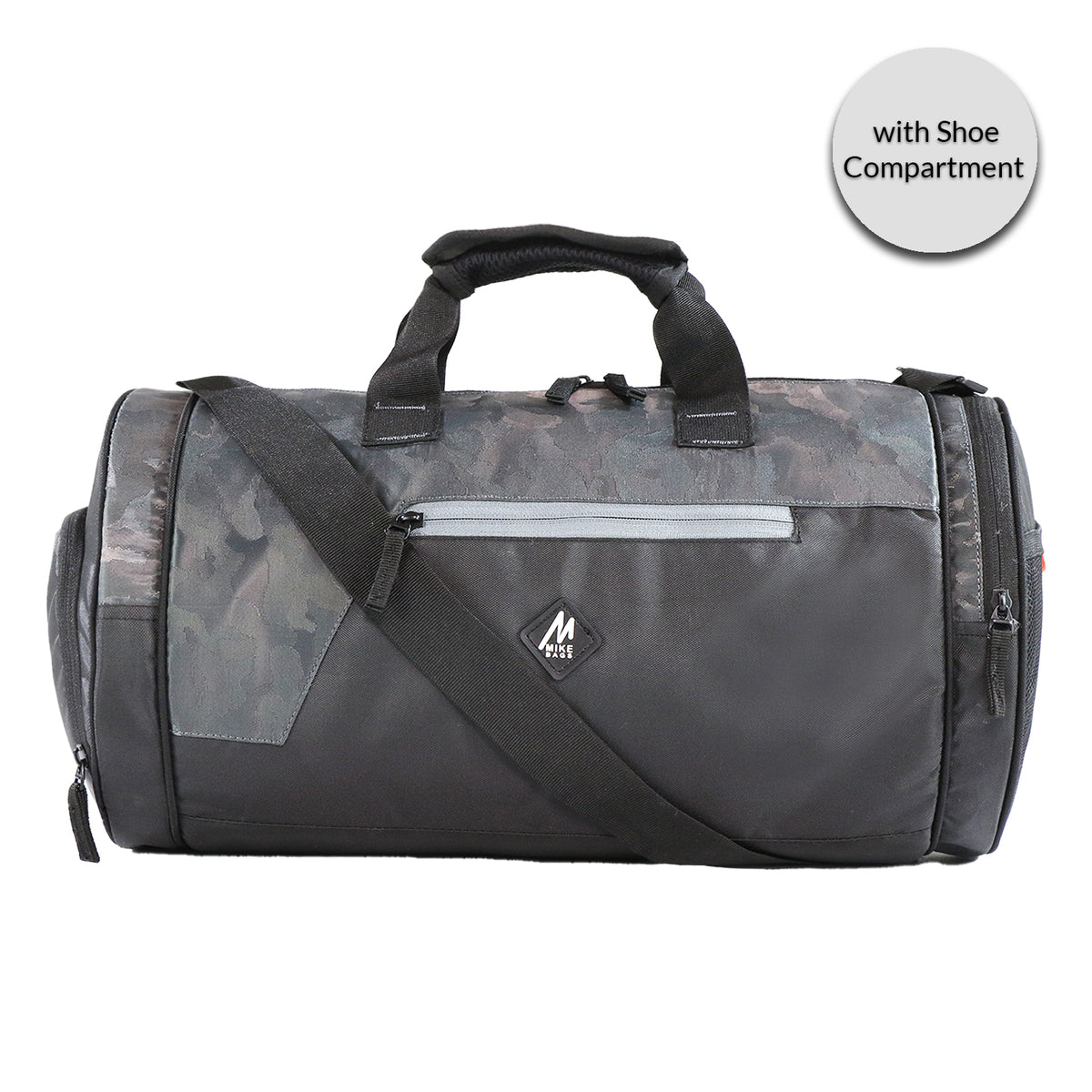 Mike Dual Tone Pro Gym Bag with Shoe Compartment – Grey