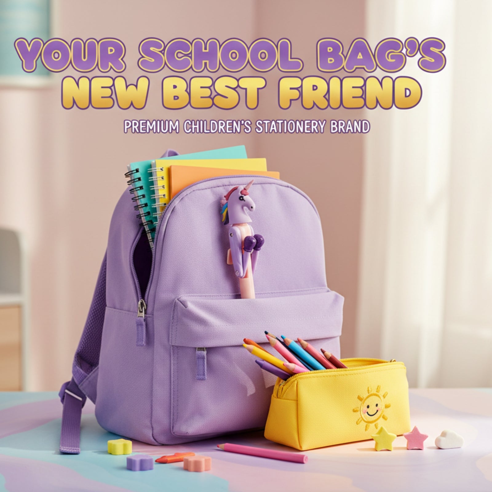 Smily Kiddos Boxing Unicorn Pen – Purple