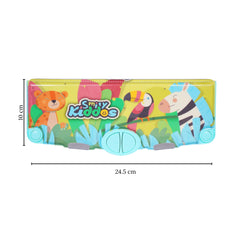Smily Kiddos Pop-Out Pencil Box for Kids | Safari Theme (Green)
