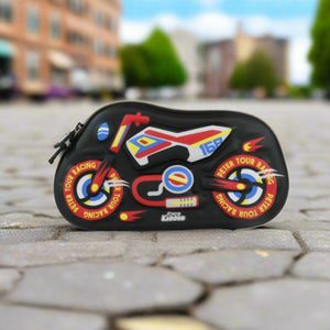 Smily kiddos Motor Bike Shaped EVA Pencil Pouch - Black